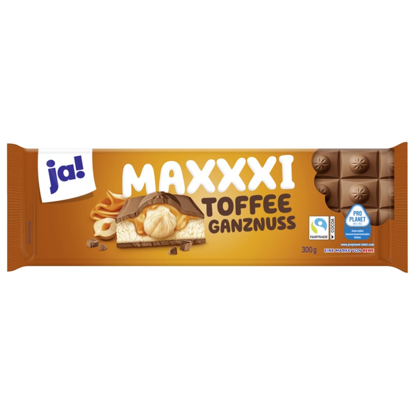 ja! Schokolade Maxxxi Toffee Ganznuss 300g